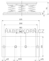 Blokový prvek s ocelovou pružinou, Isotop® MSN-BL - 2