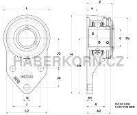 Prírubová ložisková jednotka SNR - Sentinel séria SUCFB nerezová, 3-diery - 2