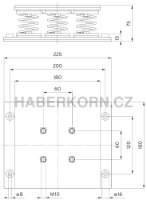 Blokový prvek s ocelovou pružinou, Isotop® MSN-BL - 2