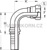 Hydraulické koncovky palcové DKR-90 - 2