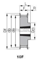 Ozubená remenica HTD 5M (rozstup 5,0 mm) pre Taper Lock  - 2