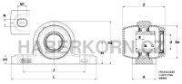 Stojatá ložisková jednotka SNR - Sentinel séria SUCPPL termoplast-nerez - 2