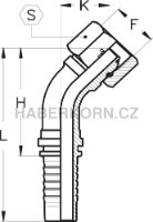 Hydraulické koncovky palcové DKOR-45 - 2