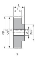 Ozubená řemenice T5 (rozteč 5,0 mm) DIN 7721-2 - 2