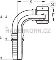 Hydraulické koncovky palcové DKOR-90 - 2