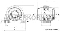 Stojatá ložisková jednotka SNR - Sentinel séria SUCTBL termoplast-nerez - 2