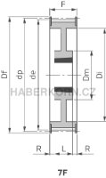 Ozubená řemenice Poly Chain GT 14M (rozteč 14,0 mm) pro Taper Lock - 2