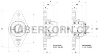 Prírubová ložisková jednotka SNR - Sentinel séria SUCNFL termoplast-nerez, 2-diery - 2