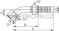 Hydraulické koncovky GlobalSpiral™ JIC 37° FJX45S - 2