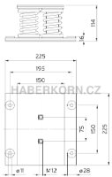 Blokový prvek s ocelovou pružinou a tlumičem, Isotop® DSD-BL - 2