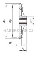 Řetězové kolo pro Taper Lock 1-řadé 1 1/2&quot; x 1&quot; - 2