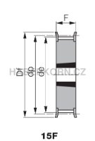 Ozubená remenica HTD 8M (rozstup 8,0 mm) pre Taper Lock - 2
