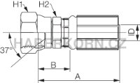Hydraulické koncovky MegaCrimp® JIC 37° FJX - 2