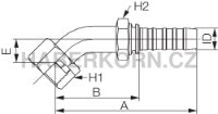 Hydraulické koncovky GlobalSpiral™ SAE FFORX45S - 2