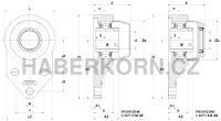 Přírubová ložisková jednotka SNR - Sentinel série SUCFBL termoplast-nerez, 3-díry - 2