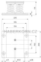 Blokový prvok s oceľovou pružinou, Isotop® SD-BL - 2