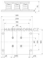 Blokový prvok s oceľovými pružinami a tlmičmi, Isotop® DMSN-BL - 2