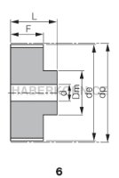 Ozubená remenica GT 3MR (rozstup 3,0 mm) - 2