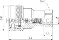 Rychlospojka Push-Pull s vnitřním palcovým závitem STAUFF  - 2