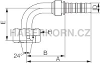 Hydraulické koncovky GlobalSpiral™ DIN 24° FDHORX90 - 2