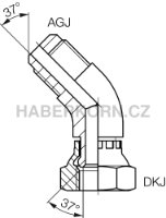 Hydraulické adaptéry - Nastaviteľné koleno 45° - 2