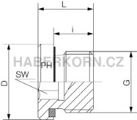 Zátka s těsněním metrická VSTI-M-ED  - 2