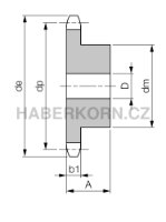 Řetězové kolo s nábojem a kalenými zuby 1/2&quot; x 5/16&quot;  - 3