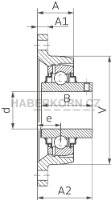 Přírubová ložisková jednotka FK série UCFL litinová oválná, 2-díry  - 3