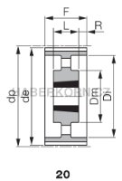 Ozubená remenica HTD 8M (rozstup 8,0 mm) pre Taper Lock  - 5